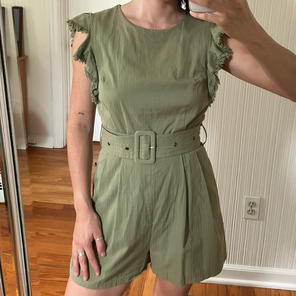 Vintage army green romper